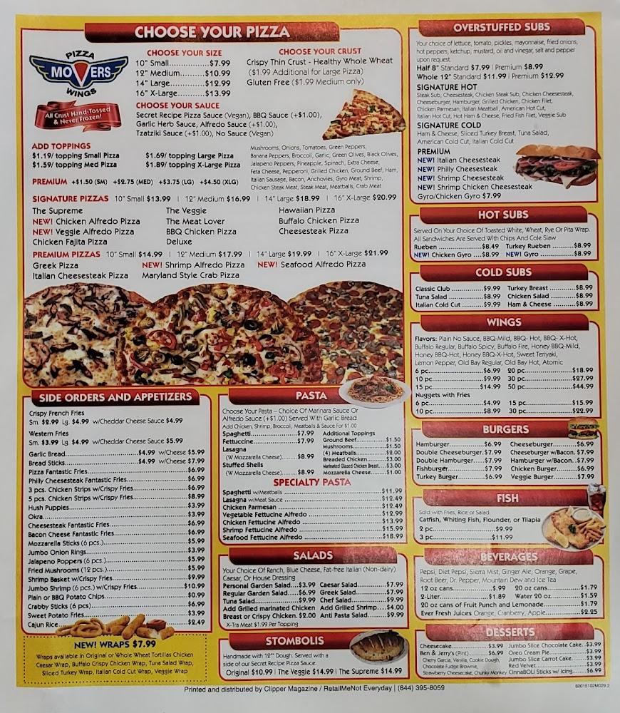 Pizza Movers Menu image 1